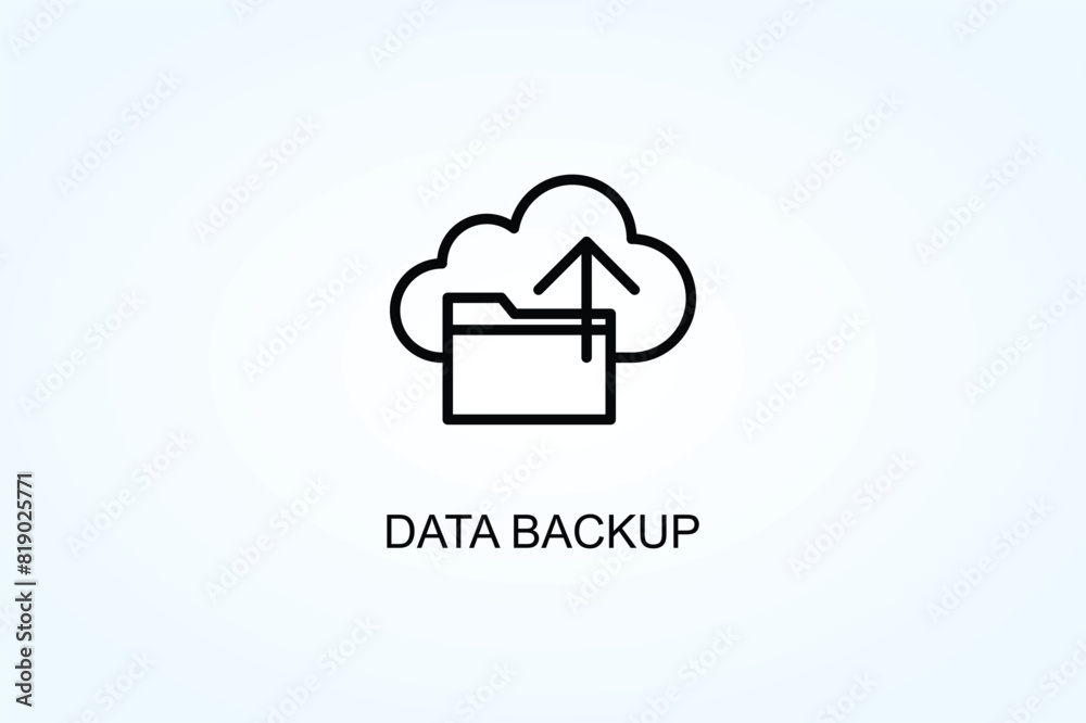 Data Backup Vector Or Logo Sign Symbol Illustration Data Backup Vector Or Logo Sign Symbol Illustration