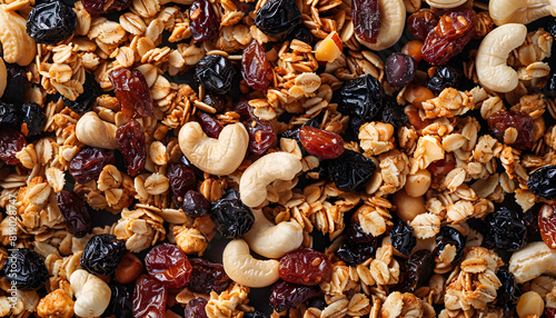 homemade tasty granola on the table