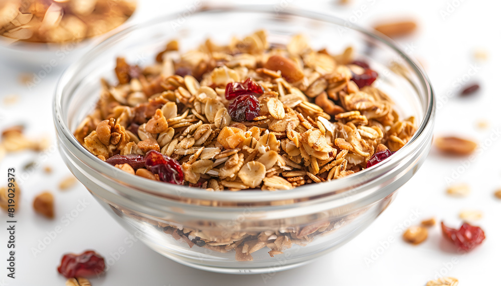 homemade tasty granola on the table homemade tasty granola on the table