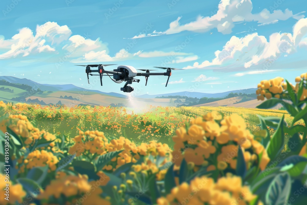 Vector automated drone farming techniques in farming automation analysis for plant health with drone technology in automated farming for soil health and precision agriculture Vector automated drone farming techniques in farming automation analysis for plant health with drone technology in automated farming for soil health and precision agriculture