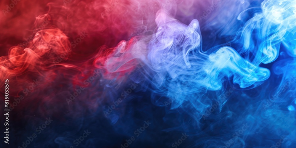 Color Smoke Background in Deep and Constrasted Red and Blue Color Smoke Background in Deep and Constrasted Red and Blue