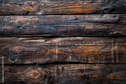 Old grunge dark textured wooden background,The surface of the old brown wood texture,top view brown teak wood paneling - Generative Ai