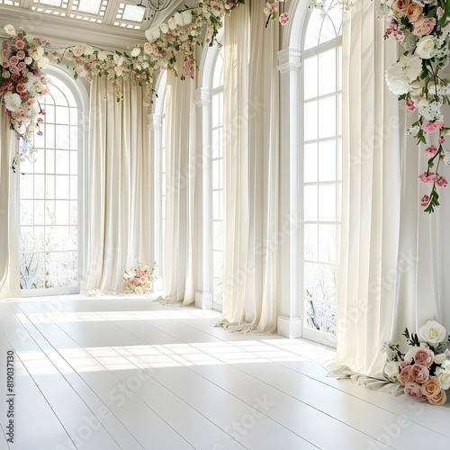 A luxury wedding background generative AI © Chill