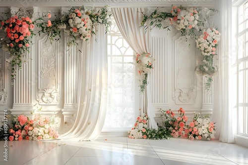 A luxury wedding background generative AI