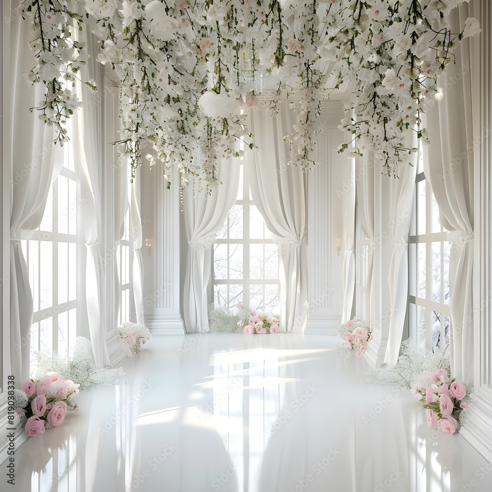 A luxury wedding background generative AI A luxury wedding background generative AI