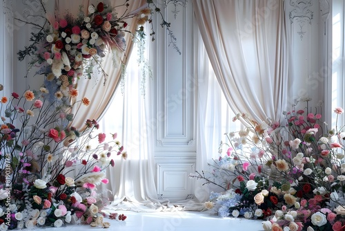 A luxury wedding background generative AI