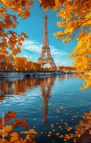 The Eiffel tower is one of the most recognizable landmarks in the world under blue sky