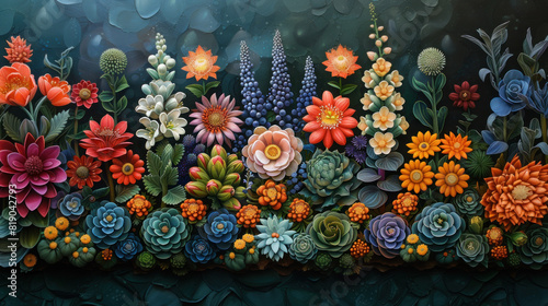Intricate mescaline-inspired floral visual