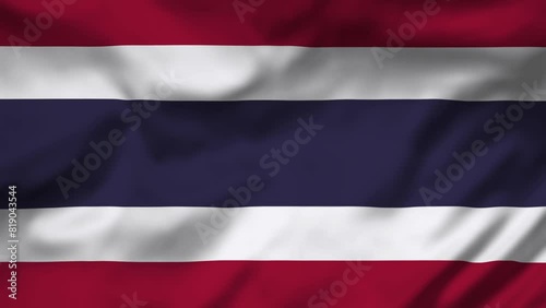 Thailand Flag waving in the wind, National Flag background video, High Speed Full HD 4K
