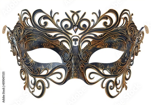 a masquerade mask on a white background
