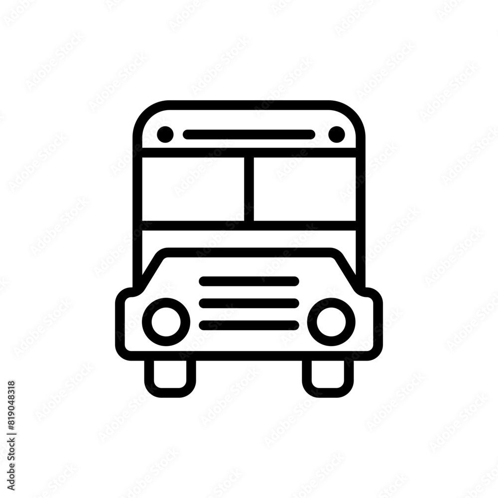 Bus line icon. Transportation icon. Vehicle icon isolated on white background. Transparent background, minimalist symbol. Vector images Bus line icon. Transportation icon. Vehicle icon isolated on white background. Transparent background, minimalist symbol. Vector images