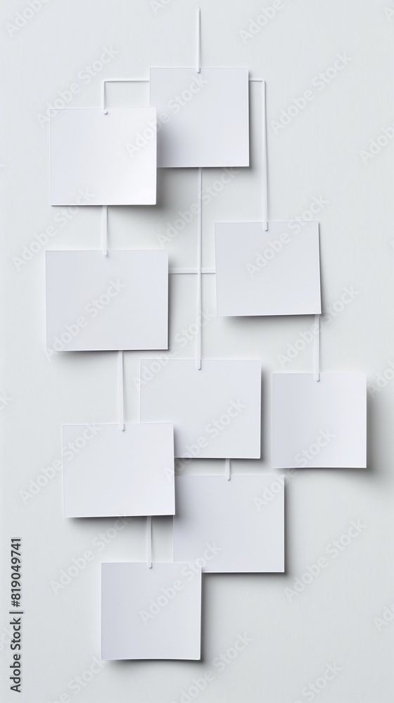 Vertical image of a paper cutout of a blank paper mind map mounted on a wall. Vertical image of a paper cutout of a blank paper mind map mounted on a wall.