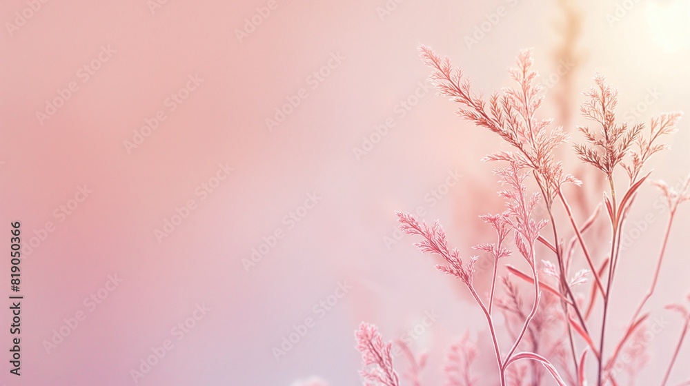 Fototapeta premium Pink Flower On A Pink Background.