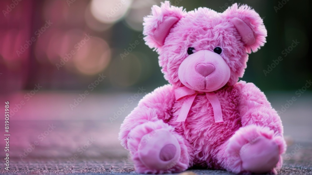 Fototapeta premium Cute pink teddy bear.