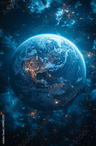Earth at night. Elements of this image furnished