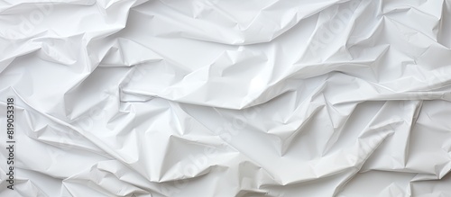 crumpled empty white paper with copy space photo