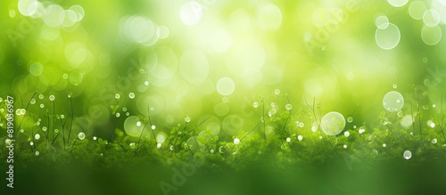 abstract the green bokeh of nature is bright. copy space available