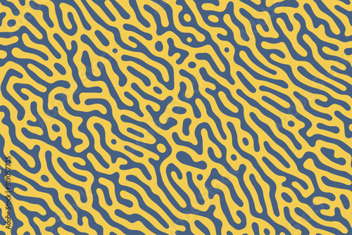 This vector pattern displays an energetic maze of wavy and irregular lines, forming a trendy backdrop with a sense of organic movement