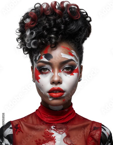 portrait of a black woman with makeup