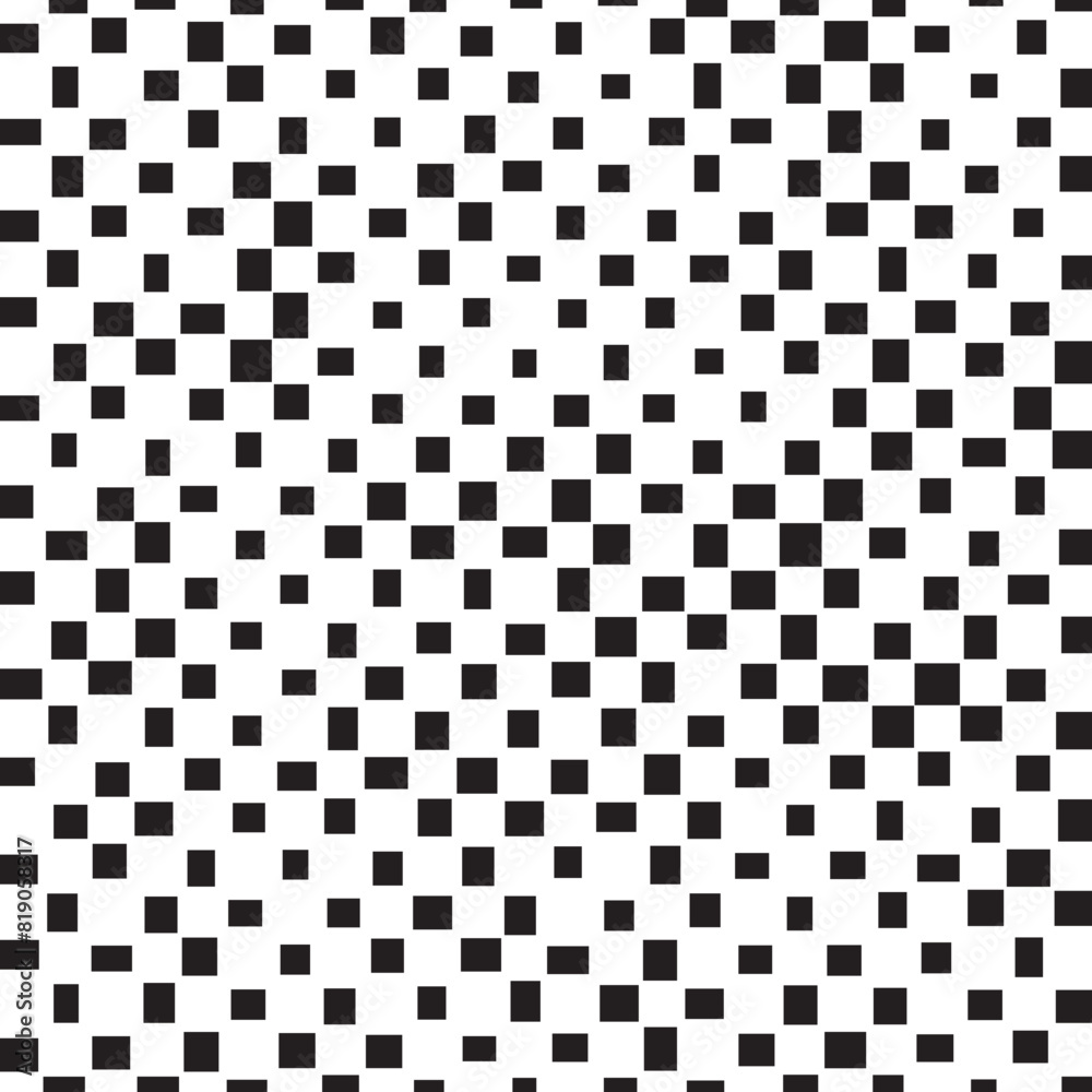 Fototapeta premium Abstract pixel background. Black and white seamless pattern. Vector Format Illustration 