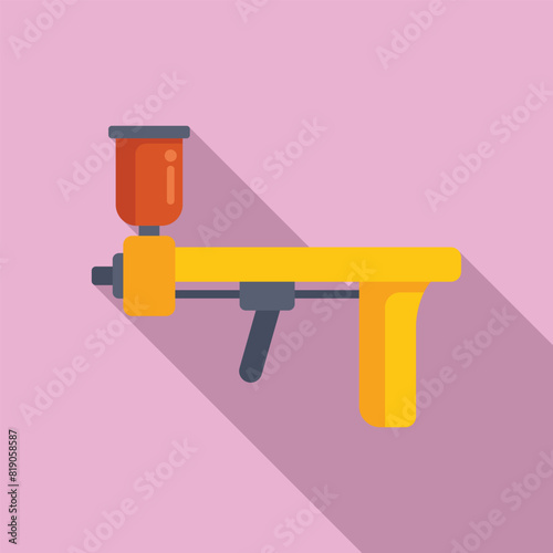 Brightly colored vector illustration of a caulking gun, ideal for diy project themes