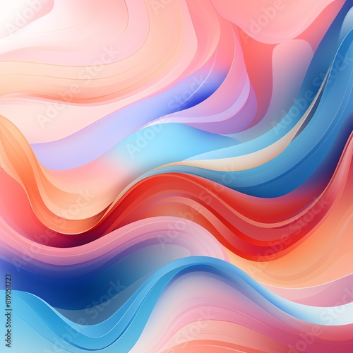 Design of an abstract painting with vibrant colors and a sense of movement