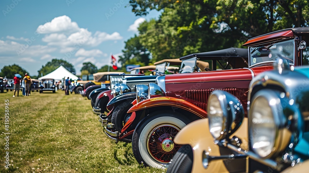 Fototapeta premium Antique car show ,Car show ,Classic car show
