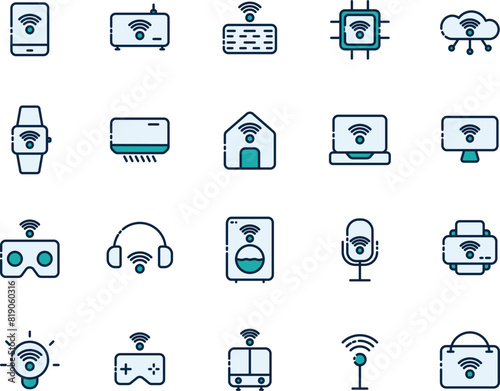 Design Icon flat themes Internet Of Think Controls
