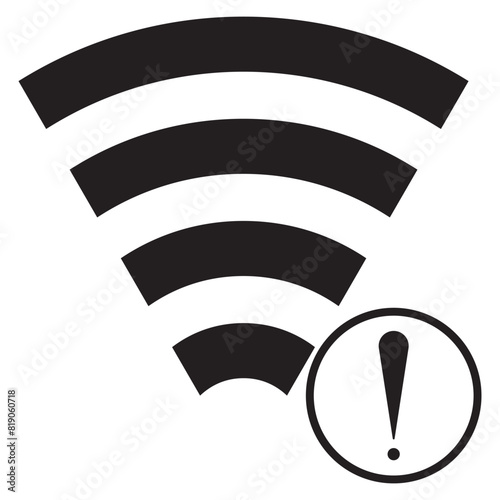 WIFI icon in black . WIFI icon. WIFI  vector illustration for the internet hotspot access button. vector illustration.