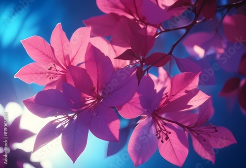 Bougainvillea flower closeup Realistic Light understand sun light significantly summer flower season concept