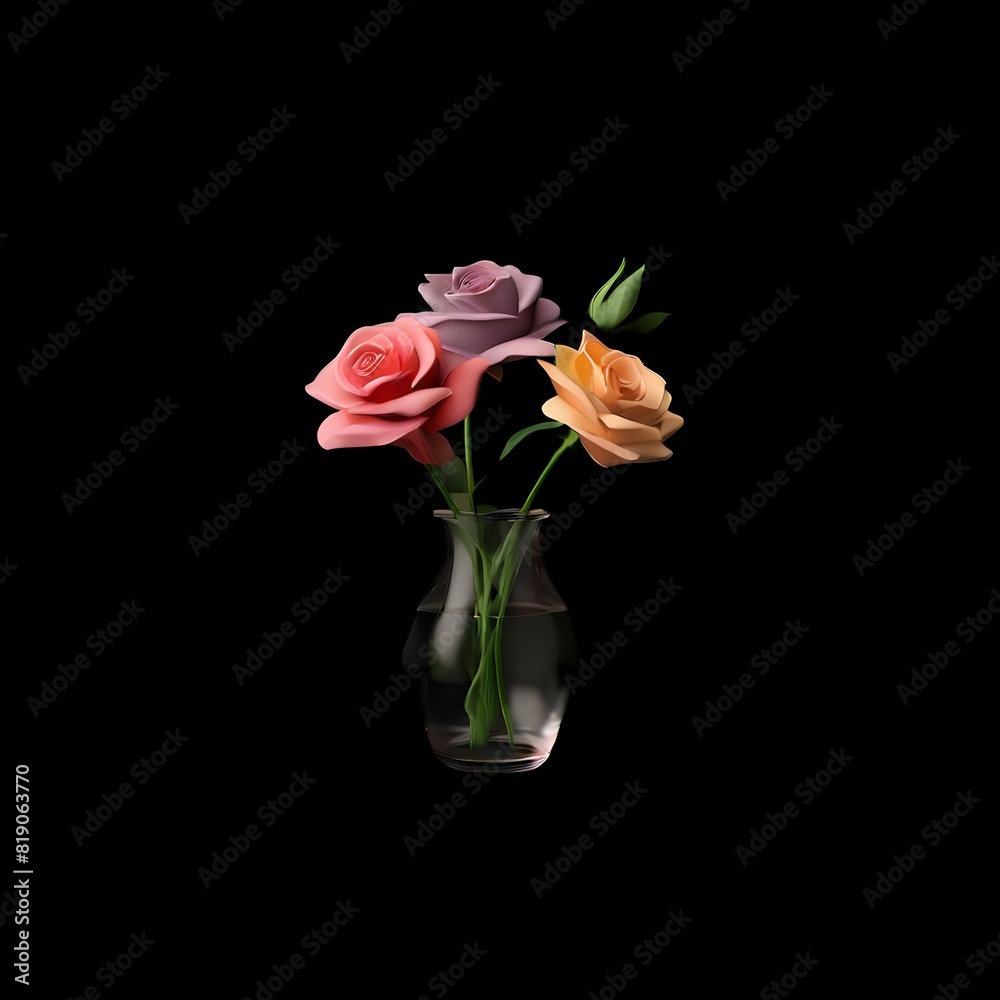 flowers in a glass vase