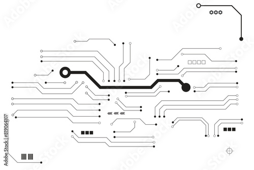 Abstract futuristic circuit board Illustration, Circuit board. Circuit board pattern for technology background. Vector illustration