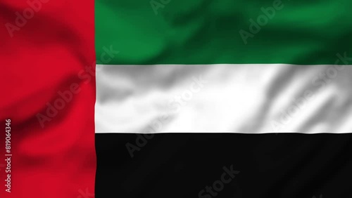 United Arab Emirates Flag waving in the wind, UAE National Flag background video, High Speed Full HD 4K
