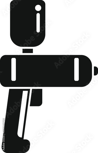 Simplified silhouette icon of a gimbal stabilizer for cameras on a white background