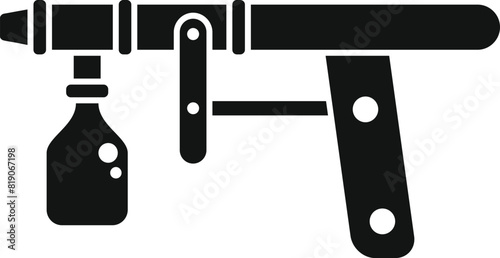 Vector icon showing a stylized paint spray gun silhouette, perfect for industrial design themes