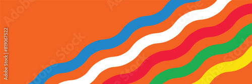 Colorful banner background, olympic games, copy space for text. Vector illustration