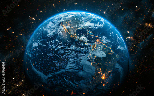 Earth at night. Elements of this image furnished