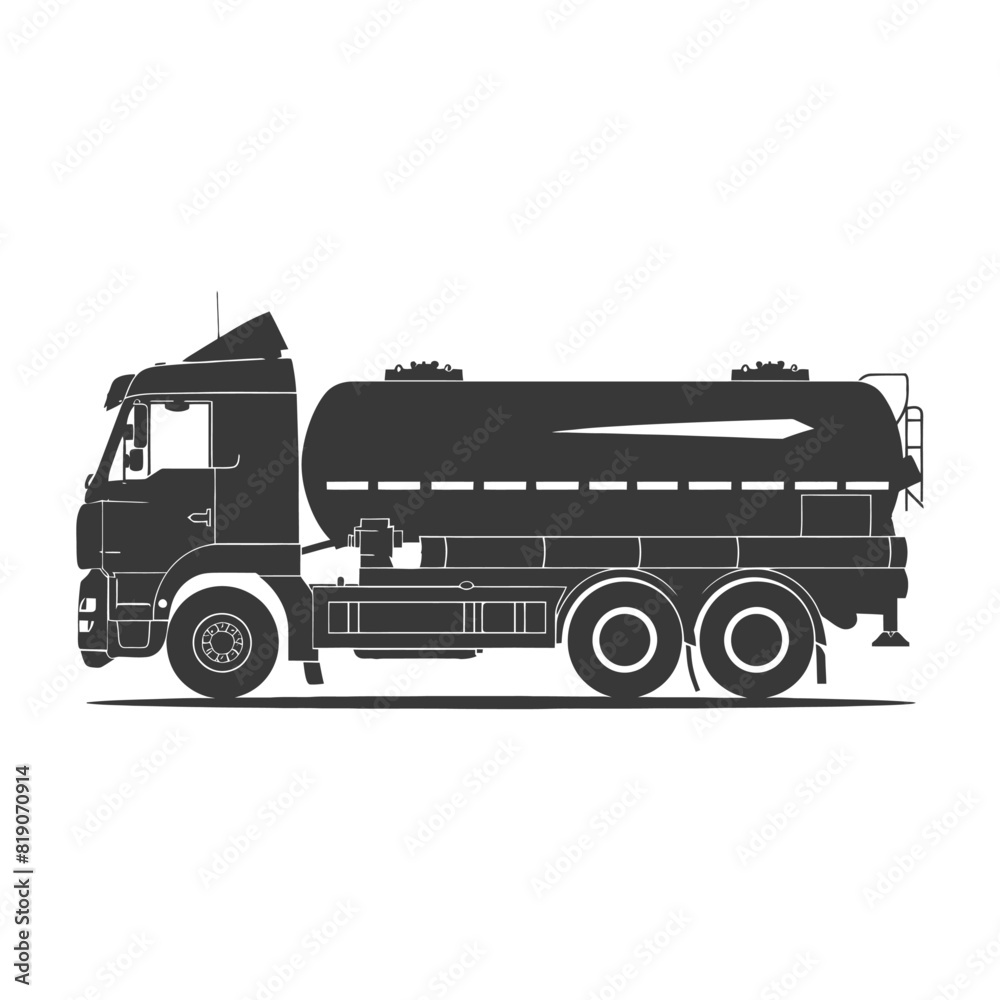 silhouette fuel tunker truck black color only silhouette fuel tunker truck black color only