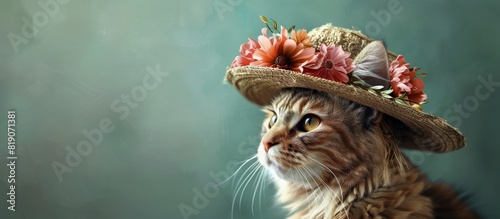 Tabby Cat Wearing a Hat