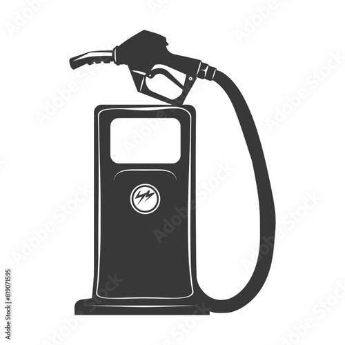 silhouette gasoline pump black color only