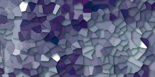 Abstract grey and purple blue broken stained glass background design with line. geometric pattern with 3d shapes vector Illustration. grey broken wall paper in decoration.