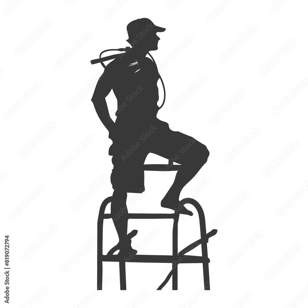 silhouette lifeguard in action full body black color only silhouette lifeguard in action full body black color only