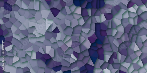 Abstract grey and purple blue broken stained glass background design with line. geometric pattern with 3d shapes vector Illustration. grey broken wall paper in decoration.