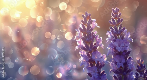 Lavender Flowers With Bokeh Background