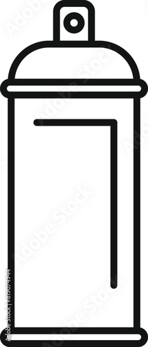 Simplistic line drawing of a spray can, perfect for icon or logo design