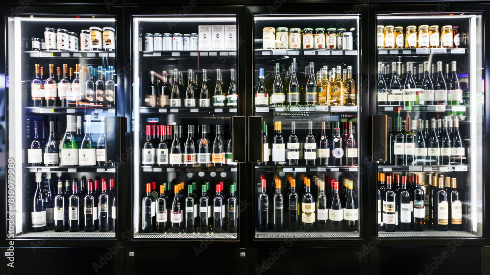 Wine chiller cabinet in alcohol cellar