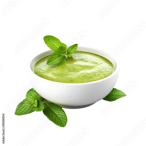 Gourmet Mint Experience Mint Sauce in Transparent Bowl