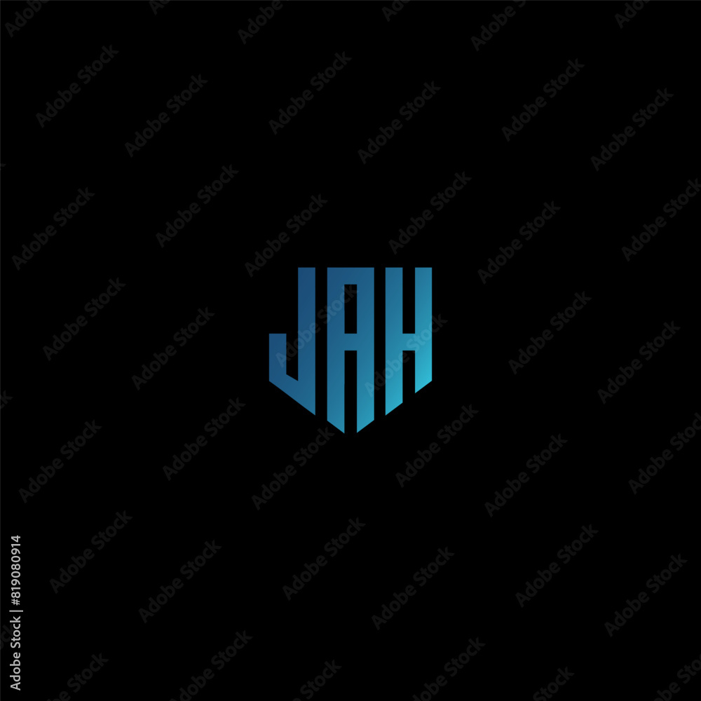 JAH Monogram Initials letter mark logo with Hexagon shape JAH Monogram Initials letter mark logo with Hexagon shape