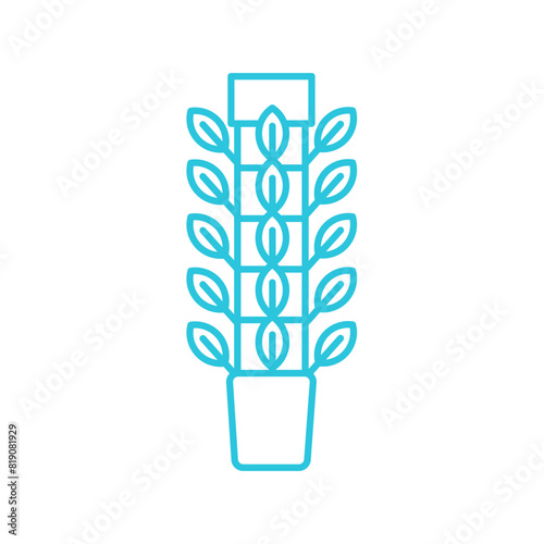 Hydroponic garden tower. Isolated on white background. From blue icon set.