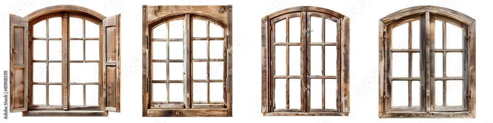 wooden window frame isolated, wooden window frame isolated,
